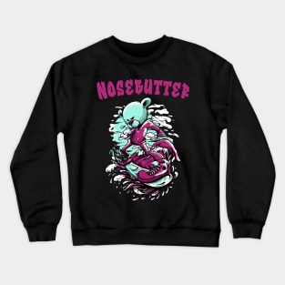 Nosebutter, nose butter, snowboarding, snow holiday sticker Crewneck Sweatshirt